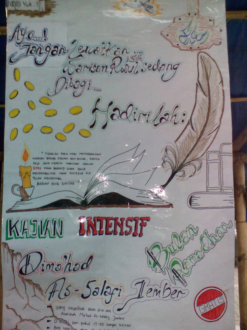 Pamflet taklim dan buka bersama karya thullab kelas 1
