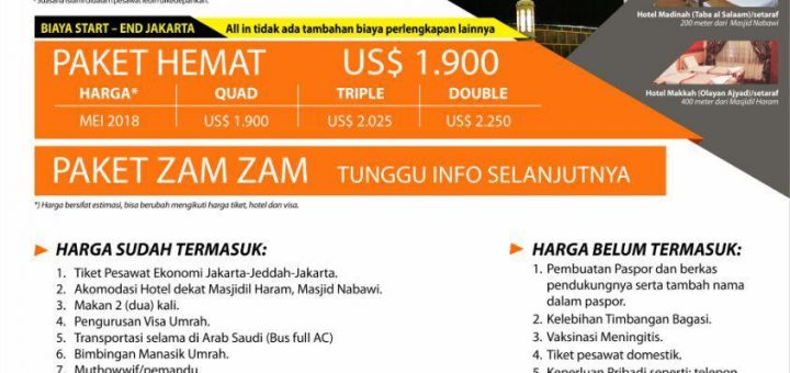 Umroh Al Atsary program Ramadhan 1439 H Mei 2018