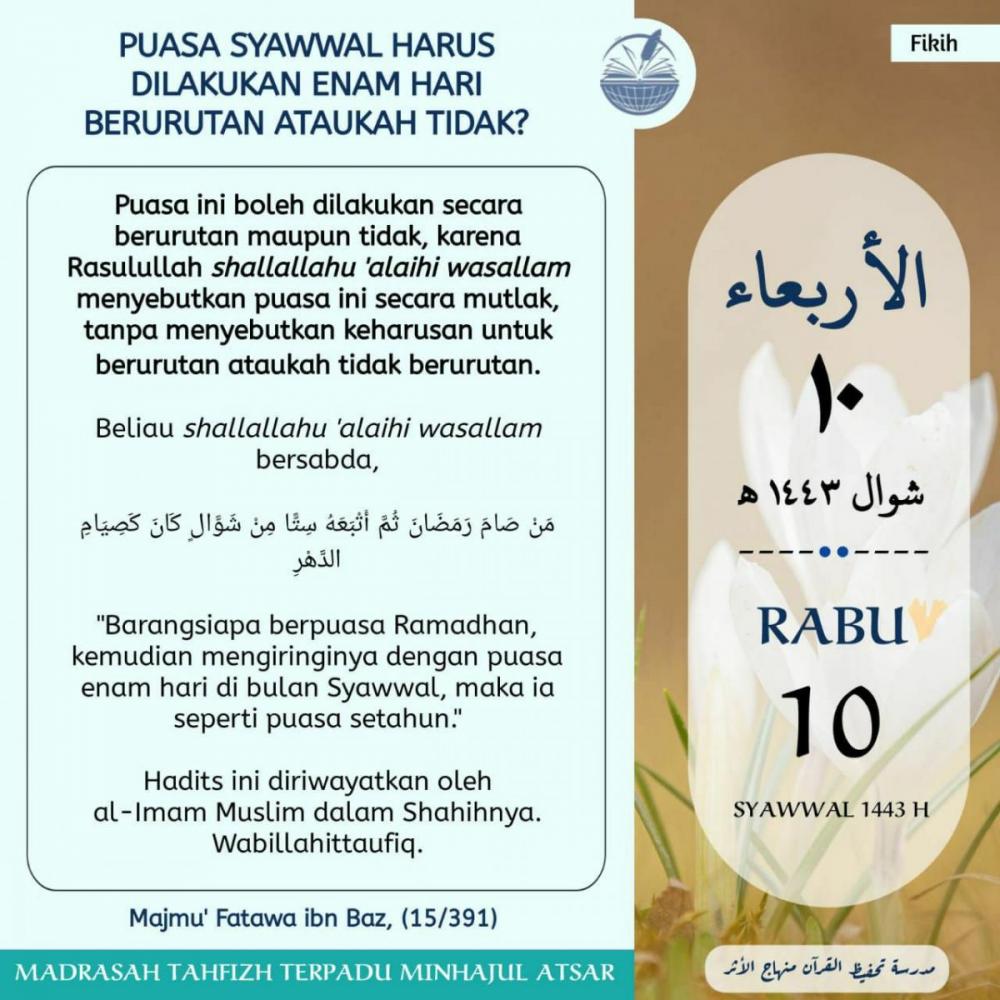 10 Syawal 1443 H