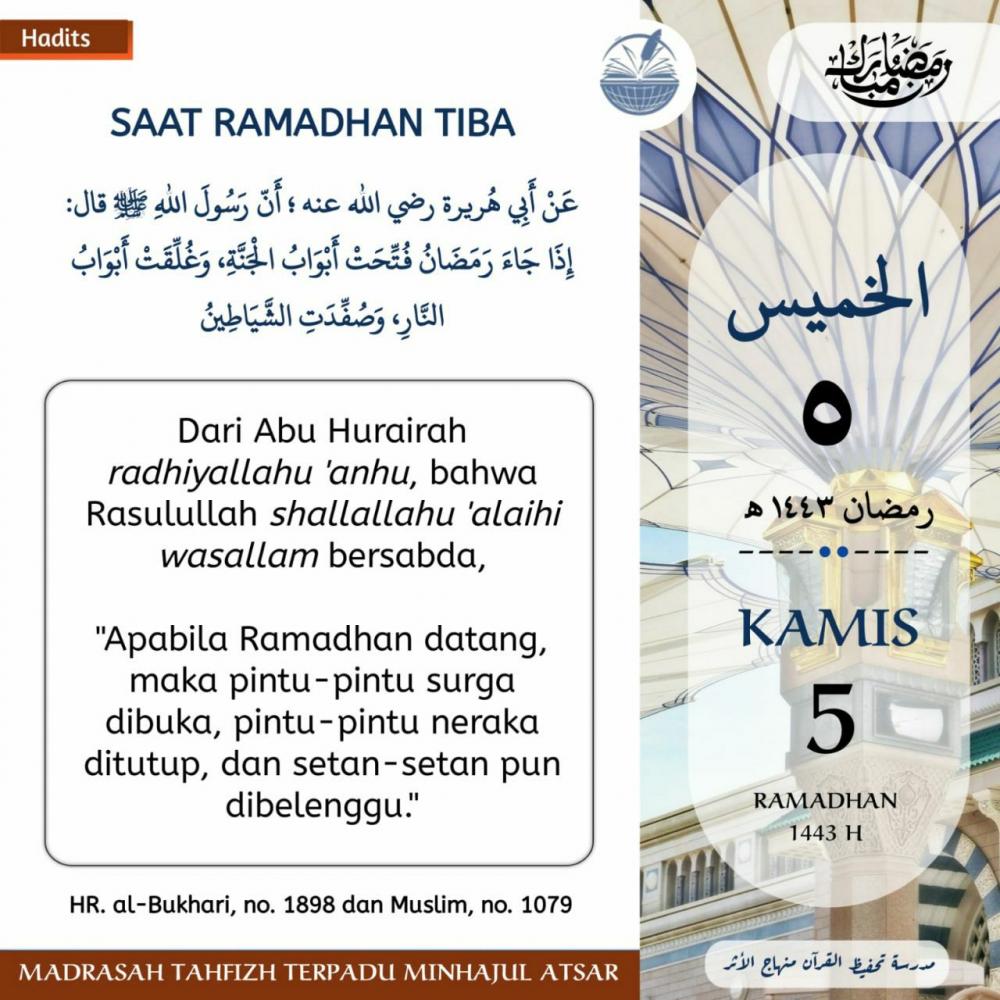 5 Ramadhan 1443 H