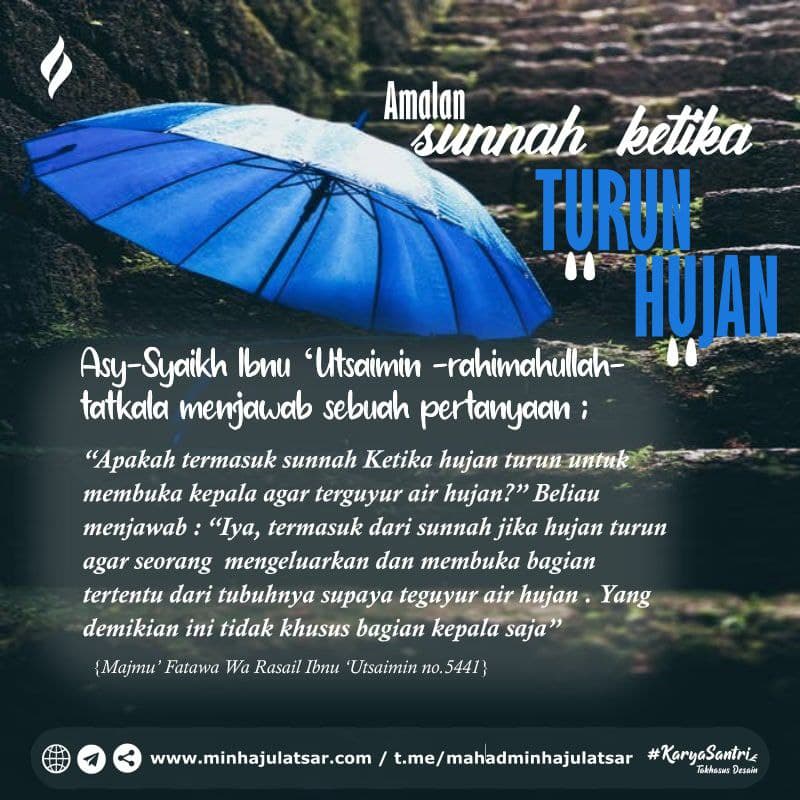 Amalan Sunnah Ketika Turun Hujan