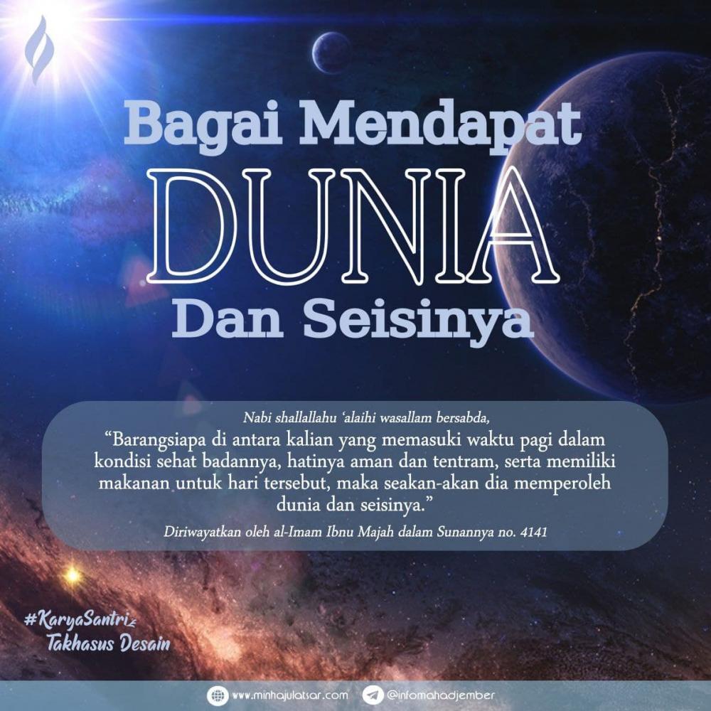 Bagai Mendapat Dunia Dan Seisinya
