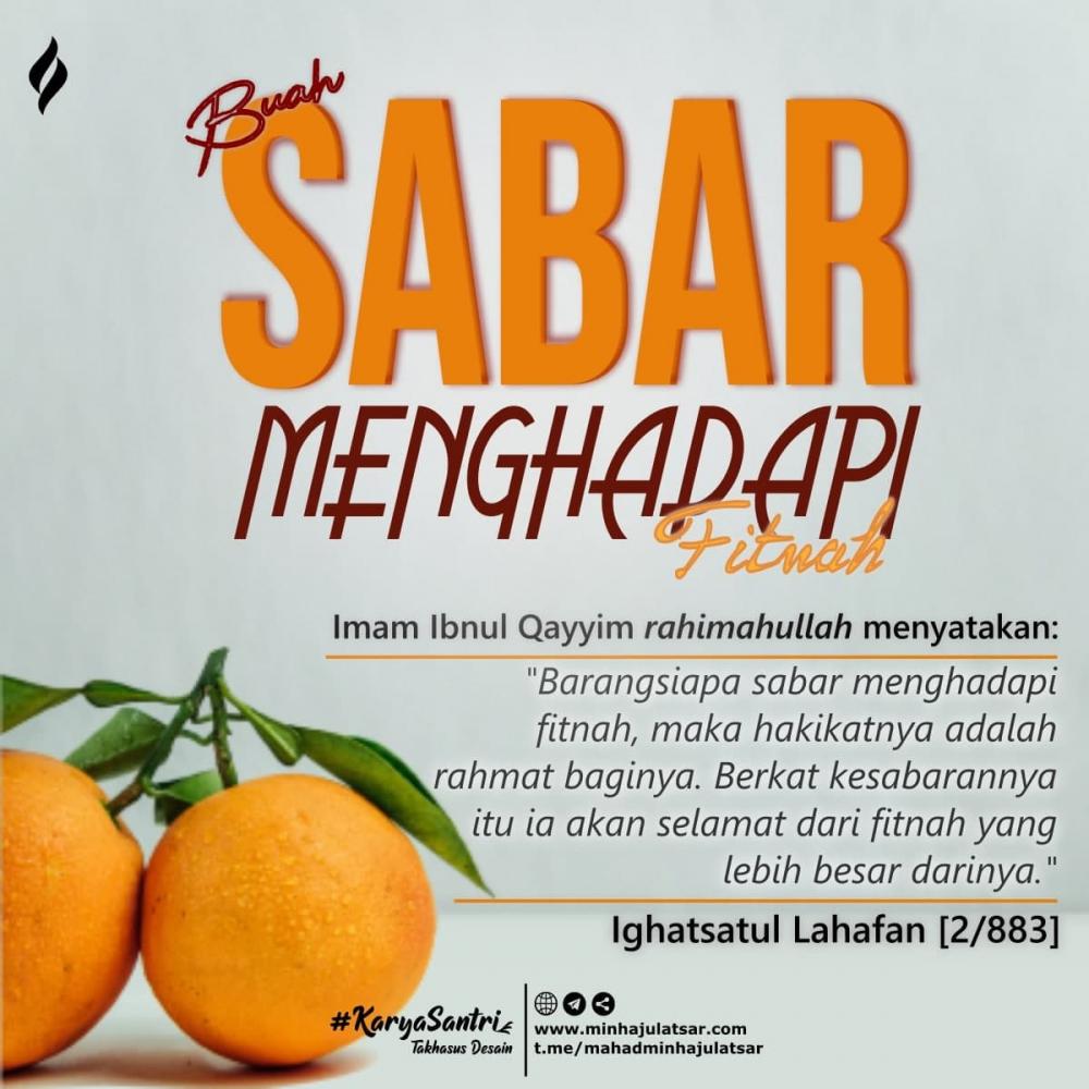 Buah Sabar Menghadapi Fitnah