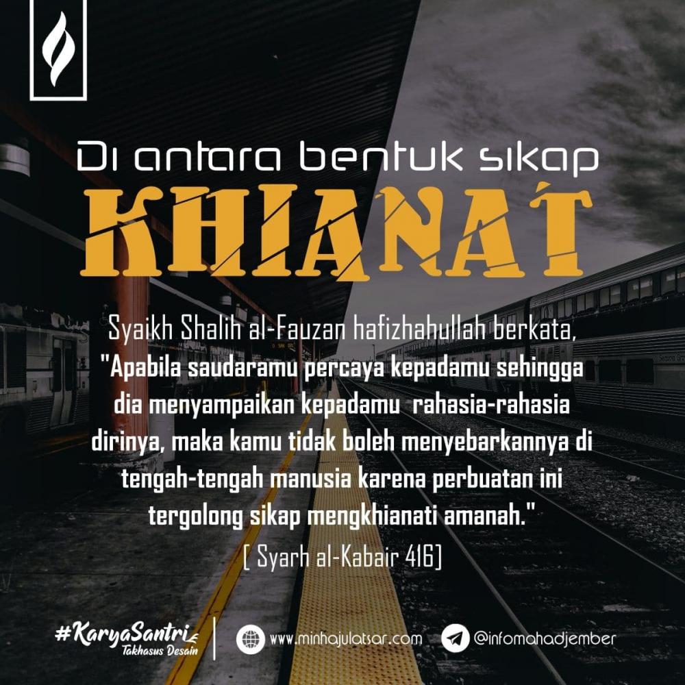 Diantara bentuk Khianat