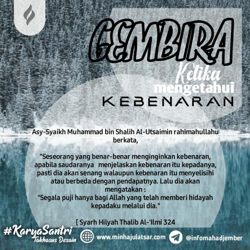 Gembira Ketika Mengetahui Kebenaran