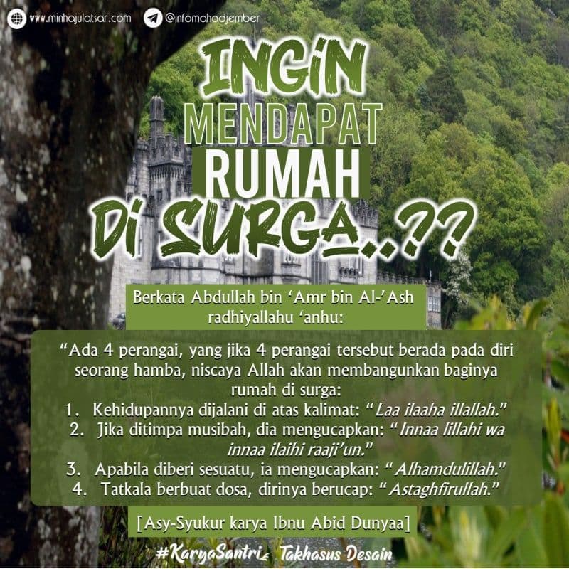 Ingin Mendapat Rumah di Surga