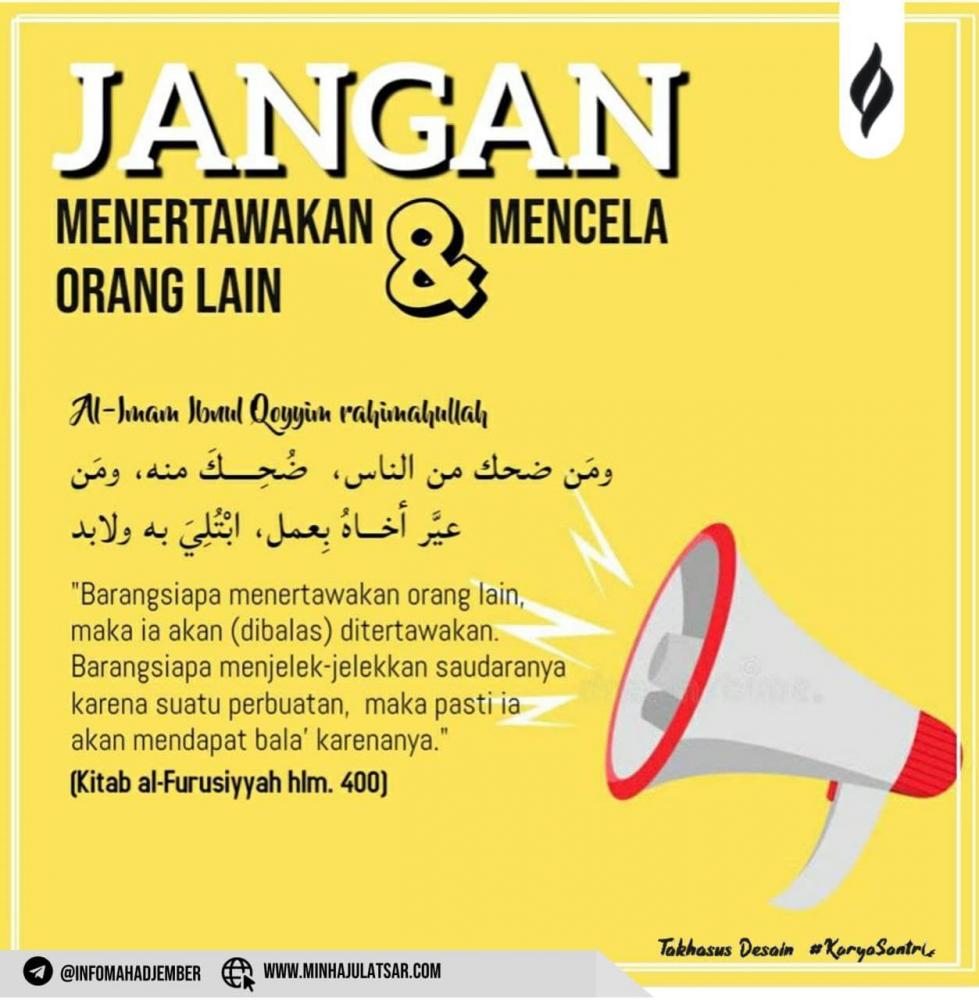 Jangan Menertawakan amp; Mencela Orang Lain