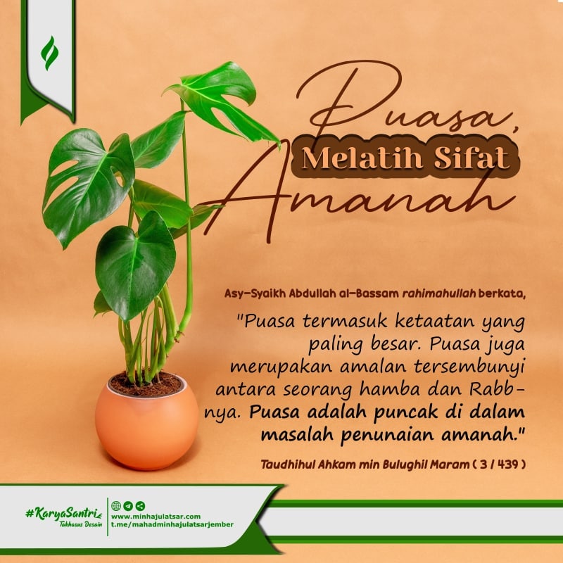 Puasa Melatih Sifat Amanah